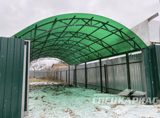 Навес для парковки двух автомобилей друг за другом №62 1683