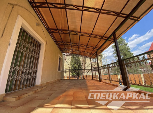 Навес из поликарбоната к дому | Навес над балконом | Навес терасса №14 1213