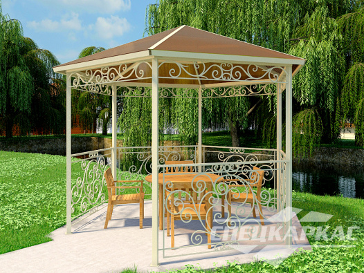 Беседка из поликарбоната №15 - фото 383