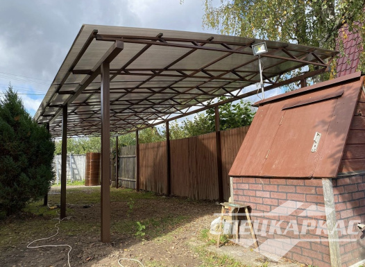 Односкатный навес для автомобилей (скат от соседа) №91 1970