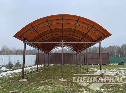 Навес из поликарбоната арочного типа №58 1640