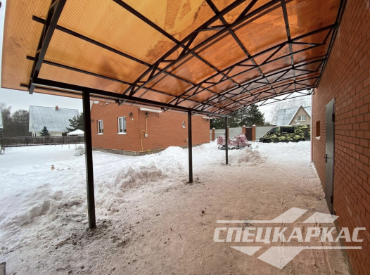 Навес из поликарбоната к дому | Навес над входом №8 1146