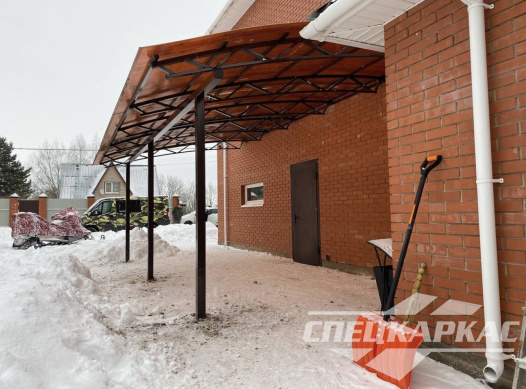 Навес из поликарбоната к дому | Навес над входом №8 1150