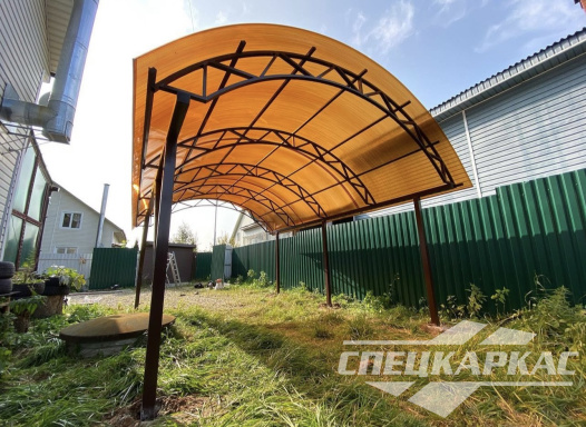 Навес из поликарбоната для одного автомобиля №89 1954