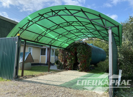 Навес из поликарбоната для машины усиленный №99 2051