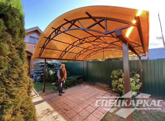 Навес из поликарбоната для дачи №93 1991