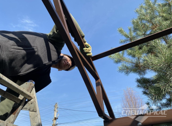 Арочный навес из поликарбоната на две машины №81 3