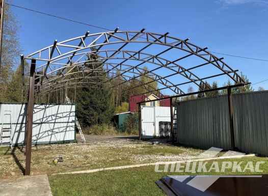 Навес на две машины из поликарбоната №85 1909