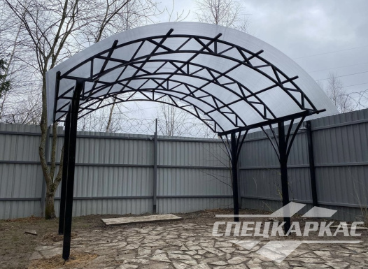 Арочный навес из поликарбоната для зоны отдыха №4 1110