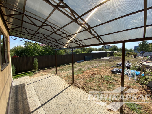 Навес из поликарбоната к дому для террасы №80 1862