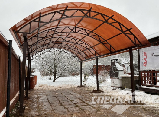 Навес из поликарбоната арочного типа №56 1620