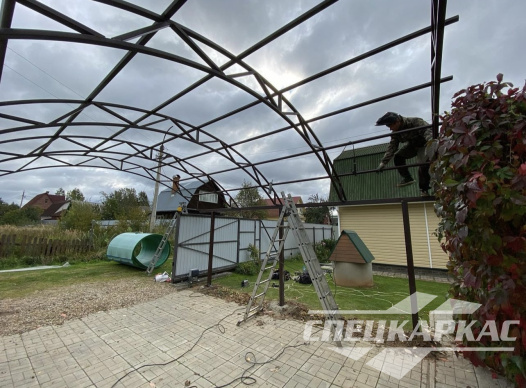 Навес из поликарбоната для машины усиленный №99 2048