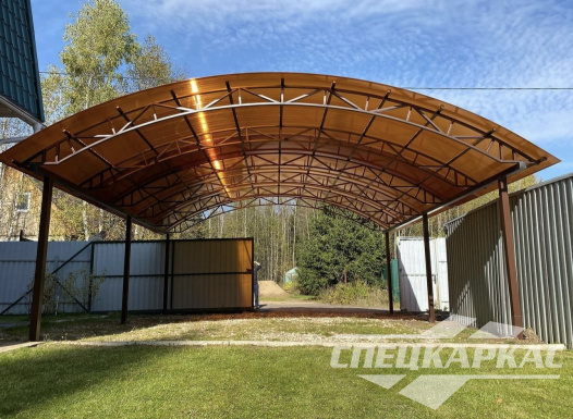 Навес на две машины из поликарбоната №85 1914