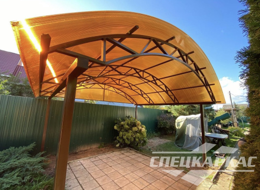 Навес из поликарбоната для дачи №93 1985