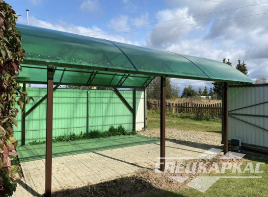 Навес из поликарбоната для машины усиленный №99 2054