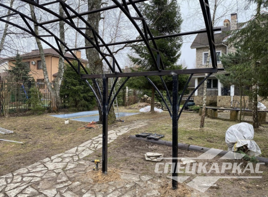 Арочный навес из поликарбоната для зоны отдыха №4 1108