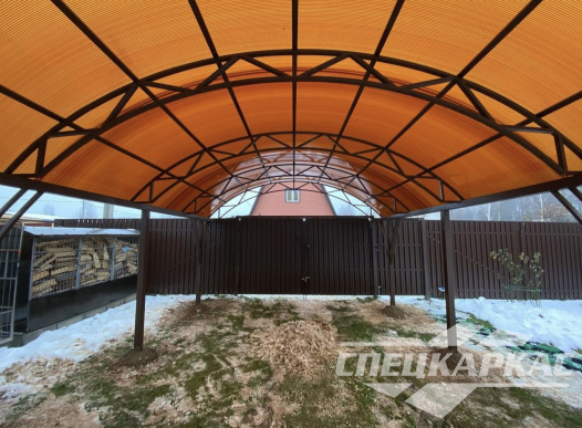 Навес для машины с декоративными раскосами №59 1654