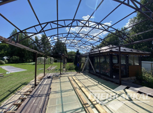 Навес из поликарбоната для бассейна №12 1188