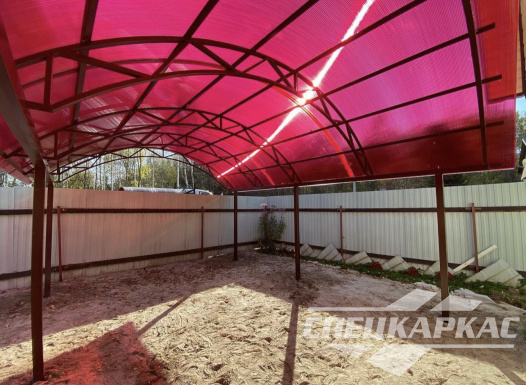 Арочный навес из поликарбоната на две машины №83 1894