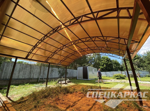 Навес из поликарбоната для зоны барбекю №22 1287