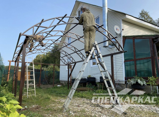 Навес из поликарбоната для одного автомобиля №89 1947