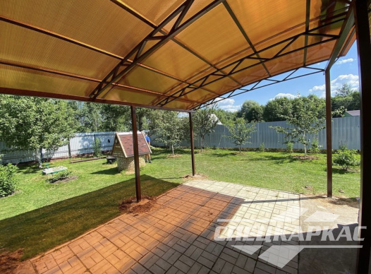 Навес из поликарбоната к дому | Навес их поликарбоната для терассы №13 1204