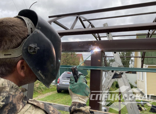 Навес из поликарбоната для машины усиленный №99 2050