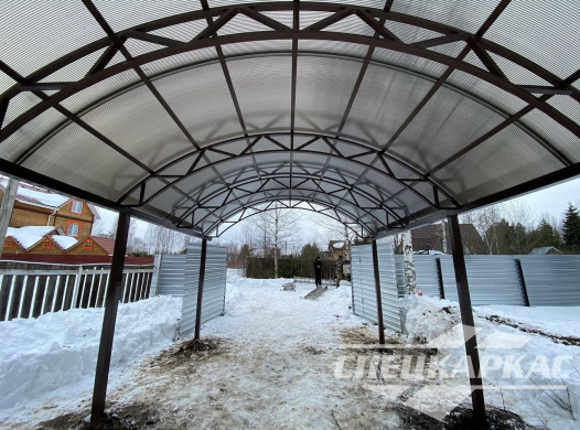 Навес для машины из поликарбоната №48 1543