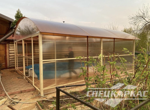 Навес из поликарбоната павильонного типа для бассейна №30 1366