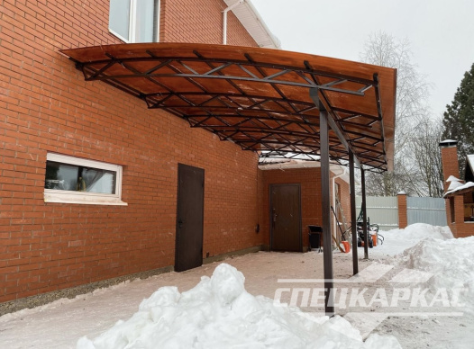 Навес из поликарбоната к дому | Навес над входом №8 1154
