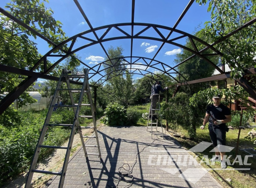 Навес из поликарбоната для зоны барбекю №21 1274