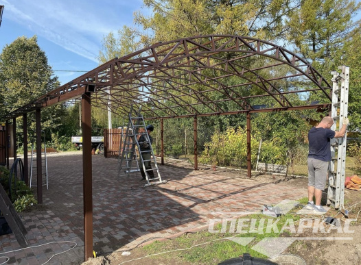 Навес на 4 машины из поликарбоната №87 1929