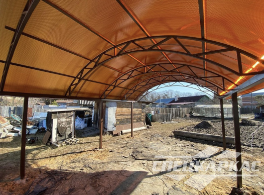 Классический арочный навес для одной машины №40 1467