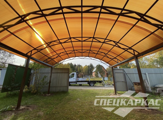 Навес из поликарбоната перед гаражом №82 1882