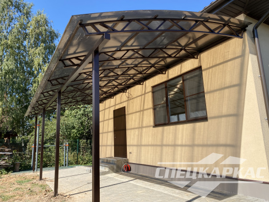 Навес из поликарбоната к дому для террасы №80 1864