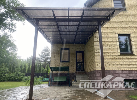 Навес к дому из поликарбоната | Навес над входом в дом №25 1319