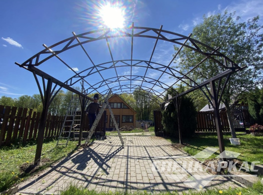 Арочный навес из поликарбоната для автомобиля №1 1086