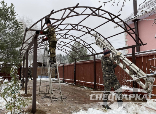 Навес из поликарбоната арочного типа №56 1618