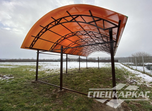 Навес из поликарбоната арочного типа №58 1644