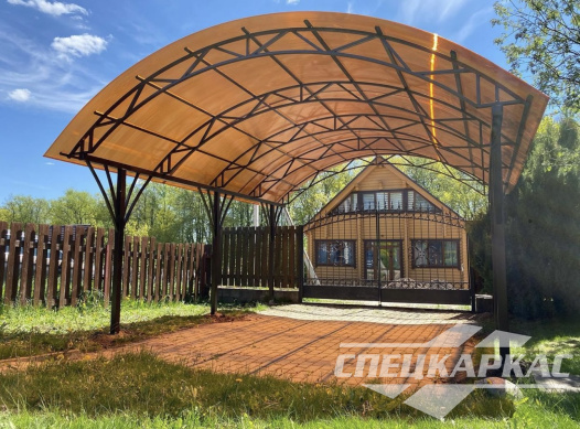 Арочный навес из поликарбоната для автомобиля №1 1093