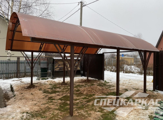 Навес для машины с декоративными раскосами №59 1650