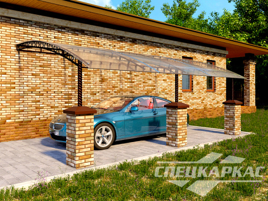 Навес для машины из металла №34 - фото 548