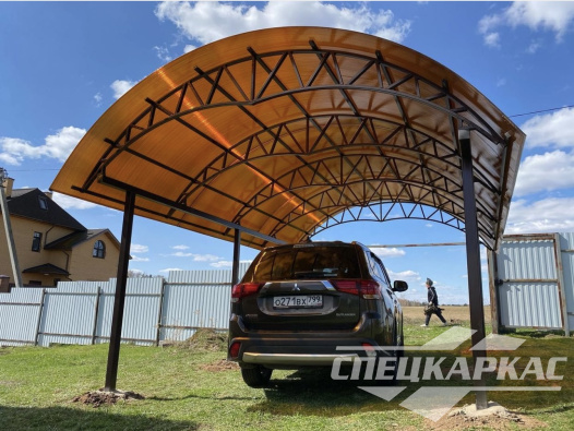 Арочный навес из поликарбоната для автомобиля №3 1103