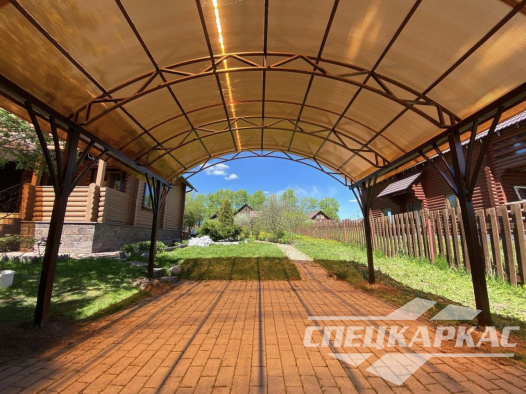 Арочный навес из поликарбоната для автомобиля №1 1092