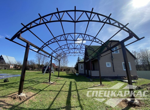 Арочный навес из поликарбоната для автомобиля №3 1097