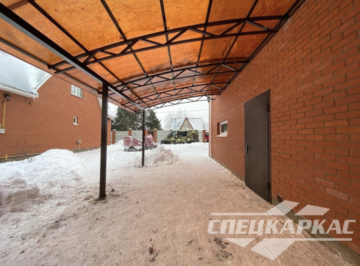 Навес из поликарбоната к дому | Навес над входом №8 1153