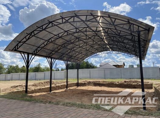 Арочный навес из поликарбоната для автомобилей №10 1169