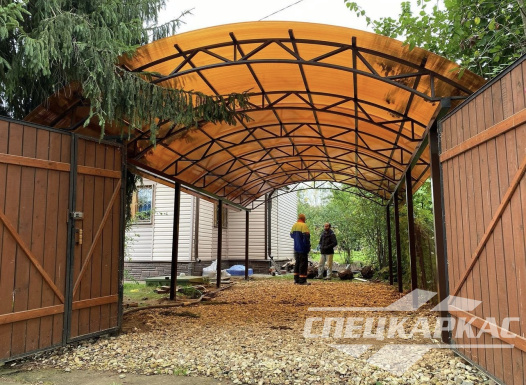 Навес для автомобилей на даче №94 1995