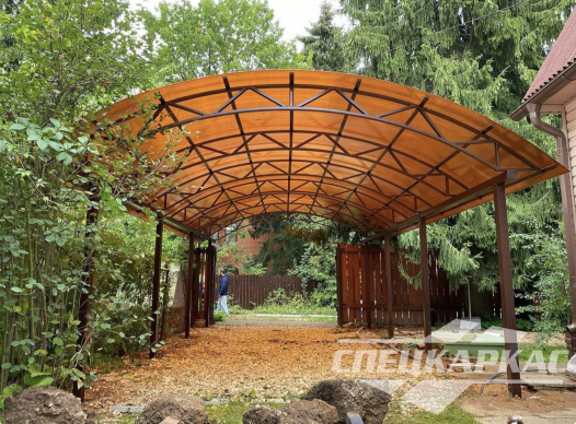 Навес для автомобилей на даче №94 2001