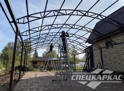 Навес на 4 машины из поликарбоната №87 1927